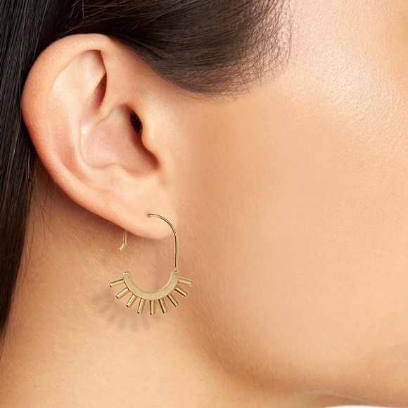 NWOT Madewell Succulent Gold Plated Drop Earrings - Picture 7 of 7